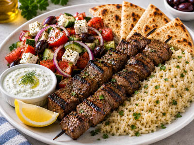 Beef Souvlaki Dinner