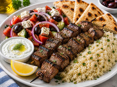 Lamb Souvlaki Dinner