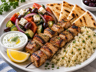 Pork Souvlaki Dinner