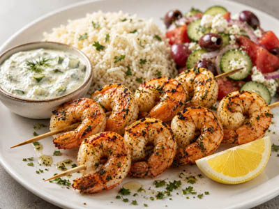 Shrimp Souvlaki