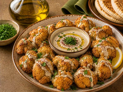 Fried Cauliflower with Tahini