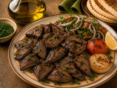 Grilled Lamb Liver